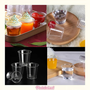25 Vasos Acrilicos Postres Vasos Plasticos Vasos Postre 3oz/50ml Vasos De Chupito Pequeños Ideales Para Fiestas Vaso De Plástico Multiusos Mini Vasos De Plástico Transparente Para Postre Pasteleriuscl
