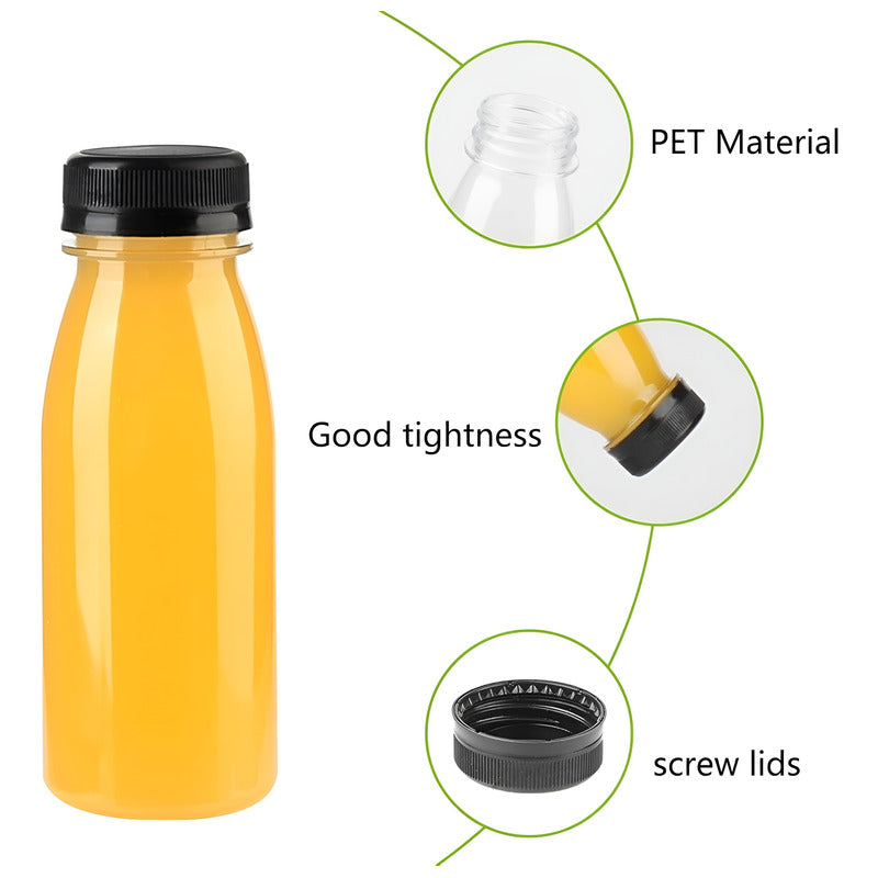 12 Botella Plasticas Transparentes Botellas Con Tapa 300ml Trasnparente