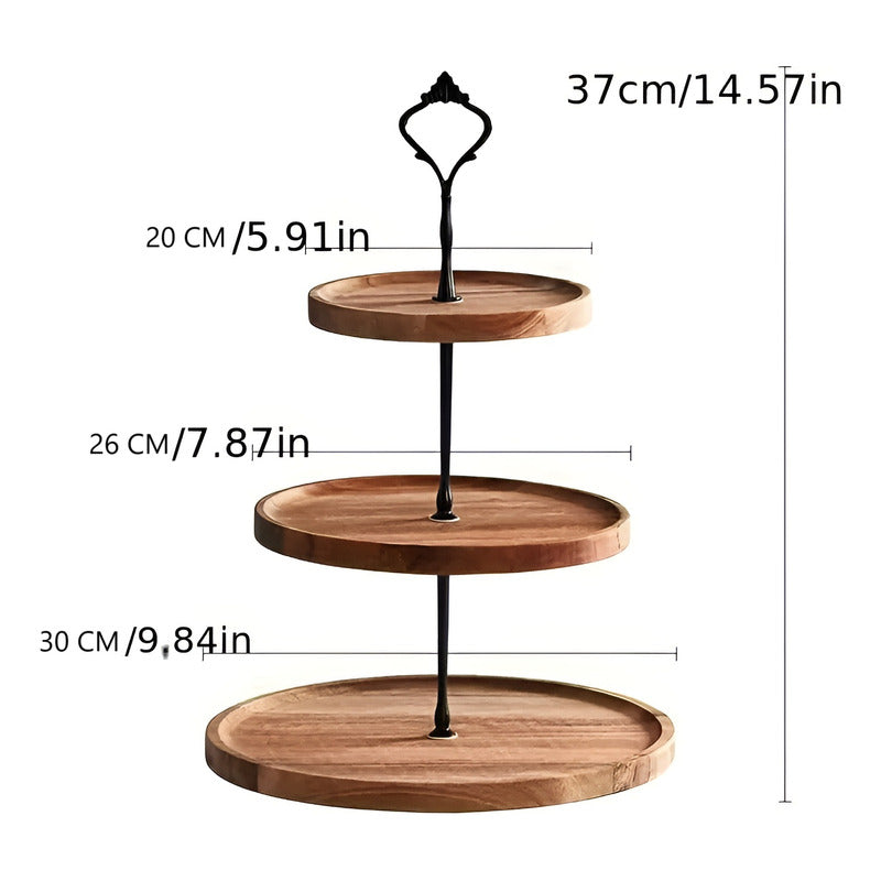 Porta Cupcakes Base Para Cupcakes Alzadores Candy Bar 3niv Marrón / Porta Cupcake Madera 3 Niv