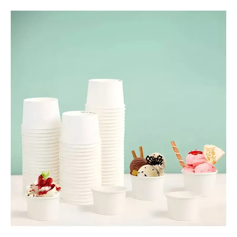 50 Vasos Polipapel Helado Vasos Desechables Pote Helado 4oz Vasos Polipapel Desechables Vasos Para Helado Polipapel Postre Vaso Desechable Vasos Papel Helado Pote Desechable Para Helados Pasteleriuscl