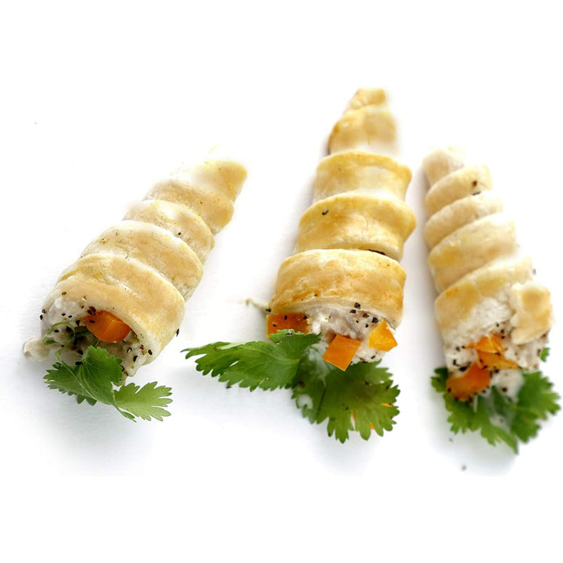 Pack X12 Cono Molde Para Cannoli Cachito Croissant Pan Danes Gris