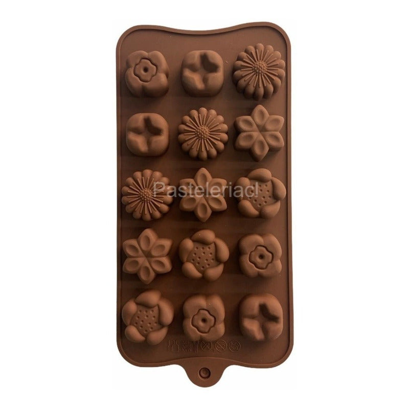 X3 Moldes De Chocolate Moldes Chocolate Silicona 5 Flores N1 - Marrón 607