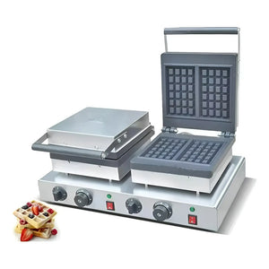 Waflera Doble Wafleras Maquina De Waffles Waflera Industrial Plateado / Maquina De Waffles 2pcs