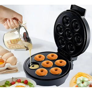 Maquina Para Donas Maquina De Donuts Mini Donas 1000w 7cav Máquina De Donas Eléctrica Máquina Para Donuts Equipo... Negro