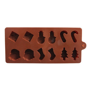 2 Moldes De Chocolate Moldes Silicona Chocolate Navidad Medi