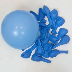 Pasteleriacl Pack De 25 Globos Redondos De 25cm Color Azul Azul Claro