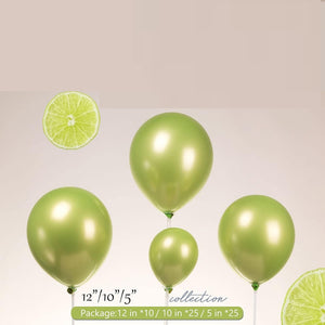 25 Set De Cumpleaños Globos Cromados Globos Cumpleaños 25cm Verde Redondo