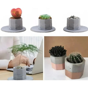 X2 Moldes De Silicona Maceta Molde Para Yeso Molde Para Vela Moldes Reutilizables De Yeso De Arcilla De Hormigón Para Macetas Caseras Para Suculentas Decoración Duradera Del Hogar Pasteleriuscl