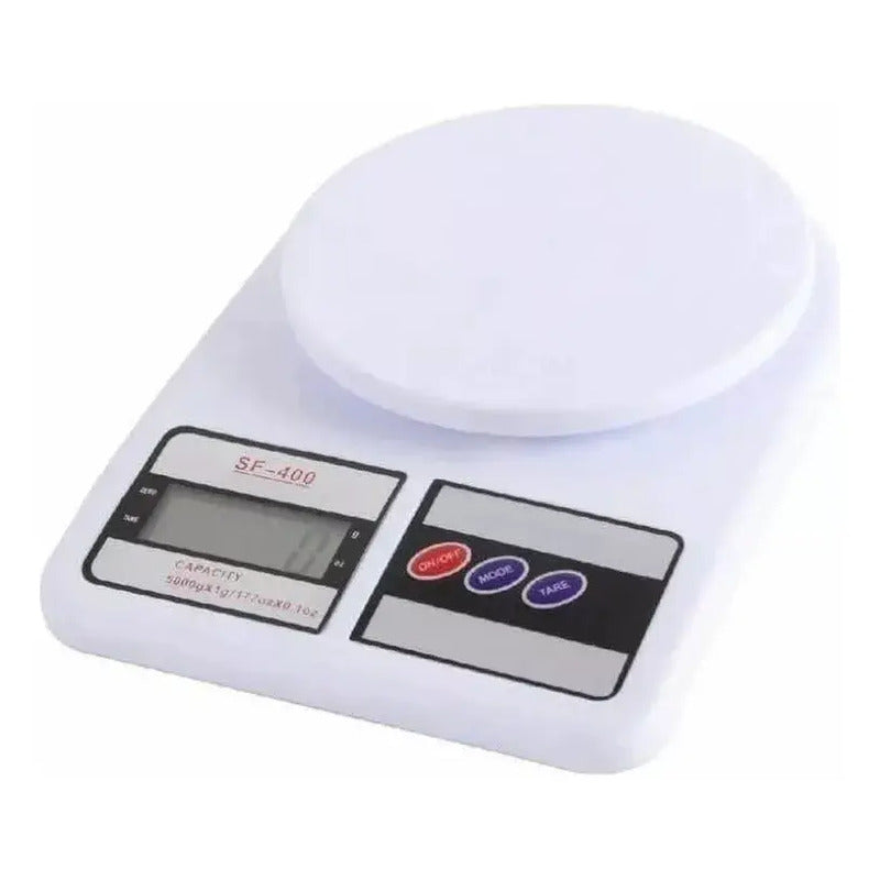 Balanza Digital Cocina Alimentos Hogar Tara 0 A 10 Kg Alta Precisión Veoquiero Blanco