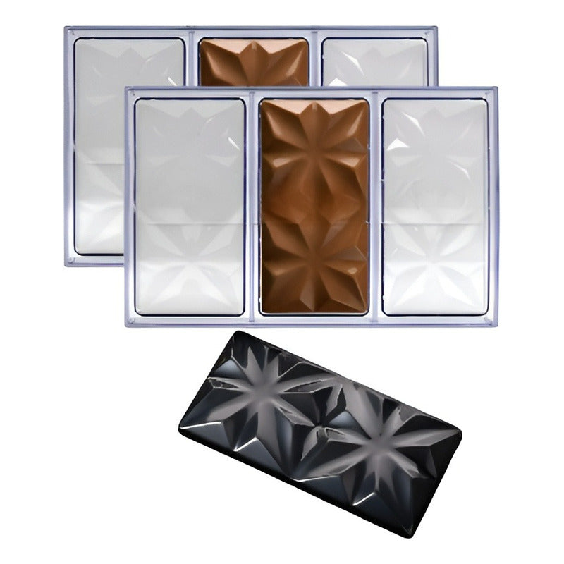 Set 2 Moldes Chocolate Policarbonato Molde Chocolate Rombos