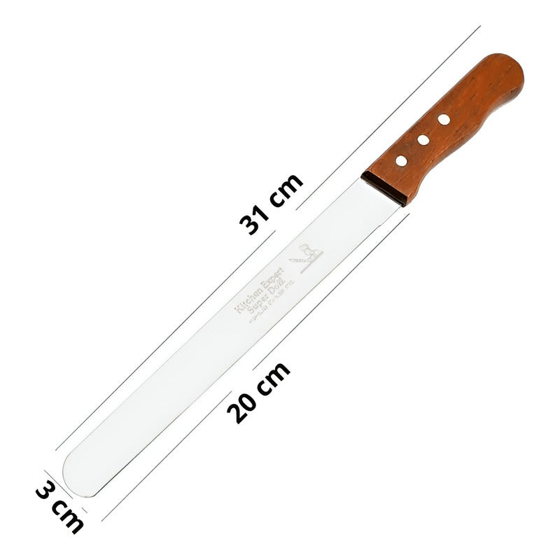 Cuchillo De Cocina Cuchillo Sierra Cuchillos Reposteria 20cm Marrón