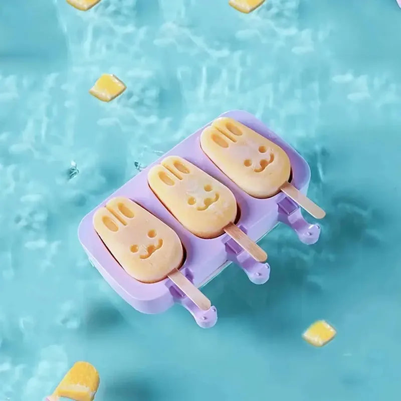 Moldes De Silicona Para Helados Molde Paletas Helado Conejo Multicolor