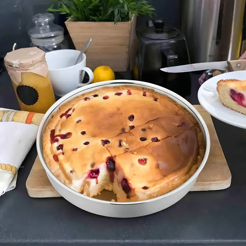 Molde Redondo De Aluminio Antiadherente Para Torta O Queque De 24