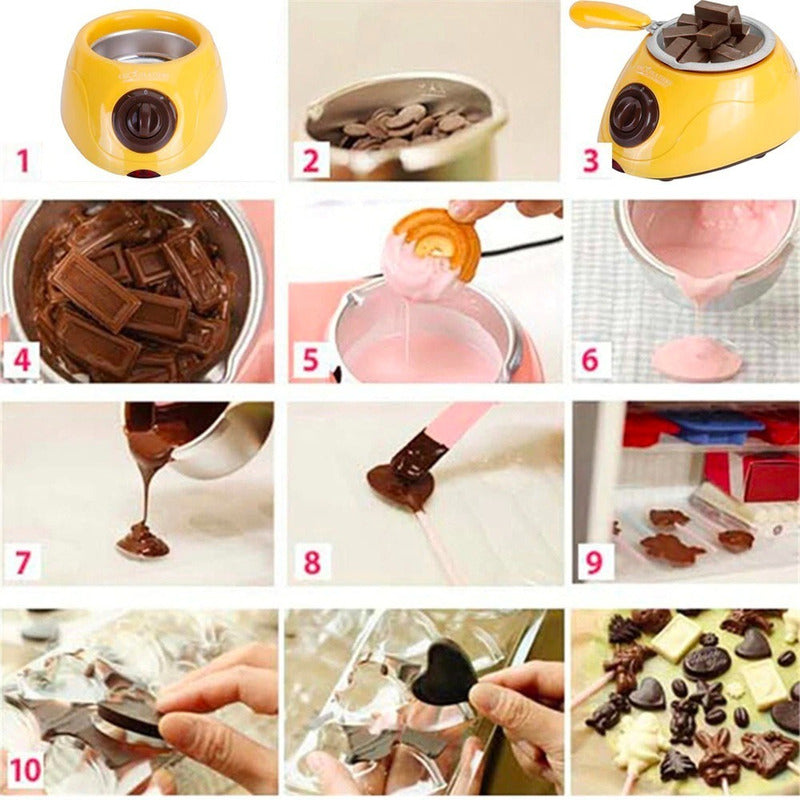 Maquina Para Derretir Chocolate Fondue Chocolat Chocolatera  Amarillo