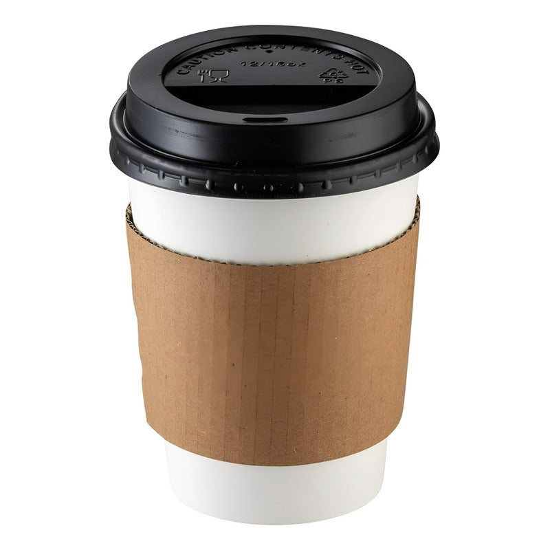 Vaso Cafe Kraft Vasos Polipapel Vaso C/tapa+manga 150und 8oz Blanco / Vaso 8oz