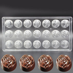 Pack X2 Molde Chocolate Acrilico Molde De Chocolate Rosas