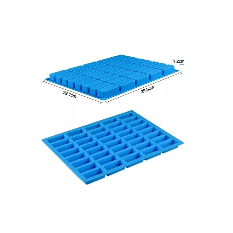 Moldes Silicona Barra Chocolate Moldes Hielo Molde Jabon Moldes Para Cubitos De Hielo Pequeños Cubos De Hielo De Fácil... Azul