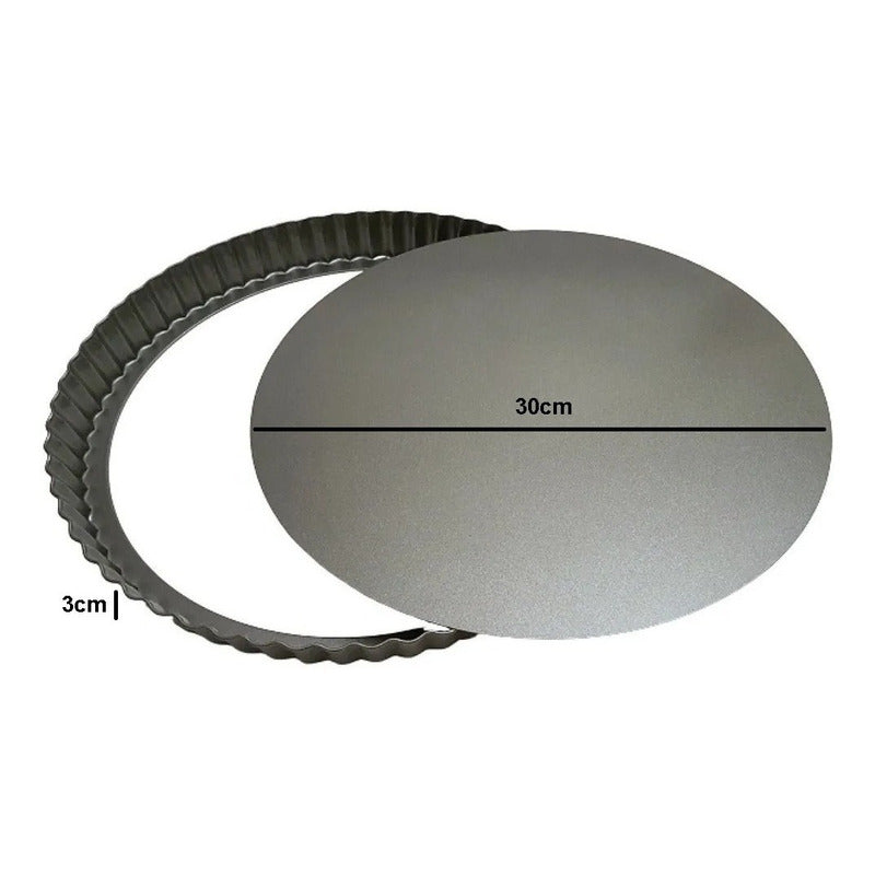 Pack3 Moldes Desmontables Molde Desmontable Tarta 26 28 30cm Gris