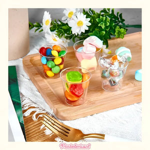 X100 Pocillos Para Postres Vasos Plasticos Vasos Shot 30ml Transparente