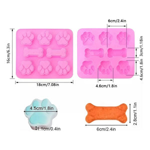 Pack X4 Moldes Silicona Reposteria Molde Chocolate Mascotas 8cavi Moldes Silicona Chocolates Patitas De Perro Hueso Pasteleriacl