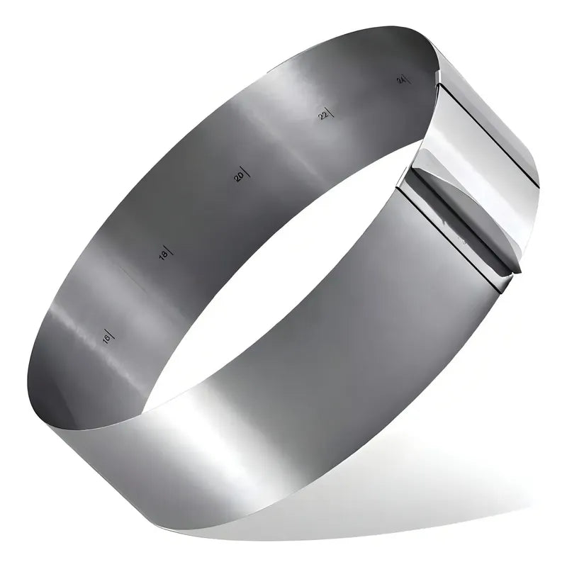 Molde De Torta Moldes Para Tortas Anillo Redondo Ajustable Gris Claro