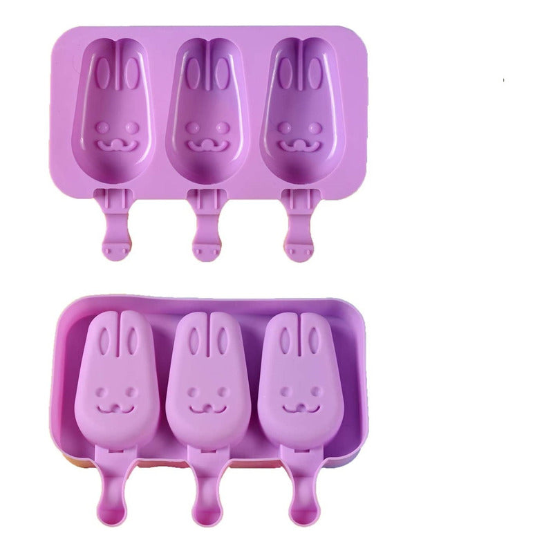 Moldes De Silicona Para Helados Molde Paletas Helado Conejo - Multicolor