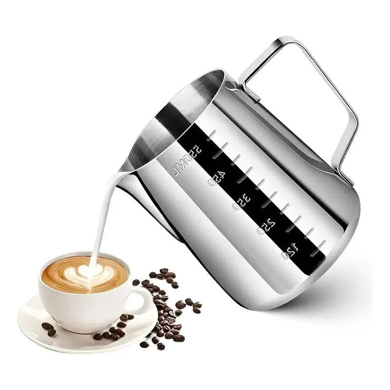 Jarra Leche Acero Lechero Barista Espumador De Leche 550ml Utensilio Barista Profesional Jarra Para Espumar Leche Jarra Para Cafetería Jarra Para Café Jarra Para Vaporizar Leche Pasteleriuscl