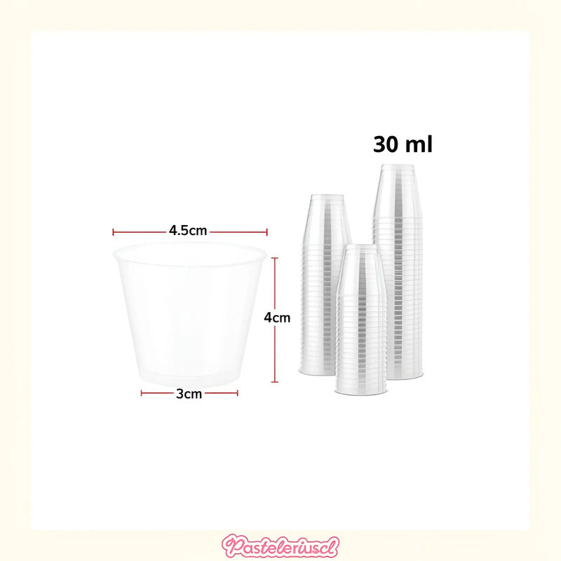 X200 Vasos Plasticos Pocillos Para Postres Vaso Shot 30ml Transparente / Pocillos Para Postres / 40ml