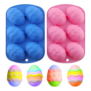 Pack X2 Molde Chocolates Silicona Huevo Moldes Huevo Pascua Multicolor