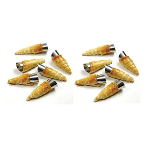 Pack X36 Cono Molde Para Cannoli Cachito Croissant Pan Danes Moldes De Cannoli Moldes Croissant Molde Para Pan Danes Cono Molde Para Cachito Molde De Croissant Accesorios Hornear Pasteleriuscl Gris