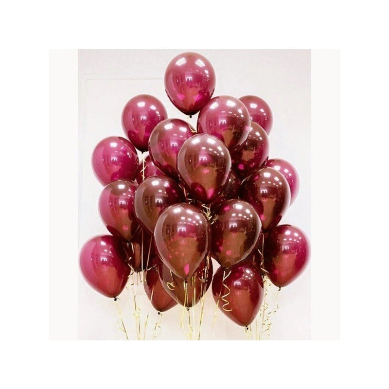 Pack 25 Set De Cumpleaños Globos Cumpleaños Globos Vinotinto Vinotinto 100945