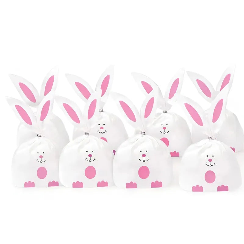 200 Bolsas De Regalo De Dulces De Conejo Para Celebrar Pascua 22x13cm Bolsa Para Dulces De Oreja De Conejo Bolsa De... Rosa Bolsas Conejo De Pascua