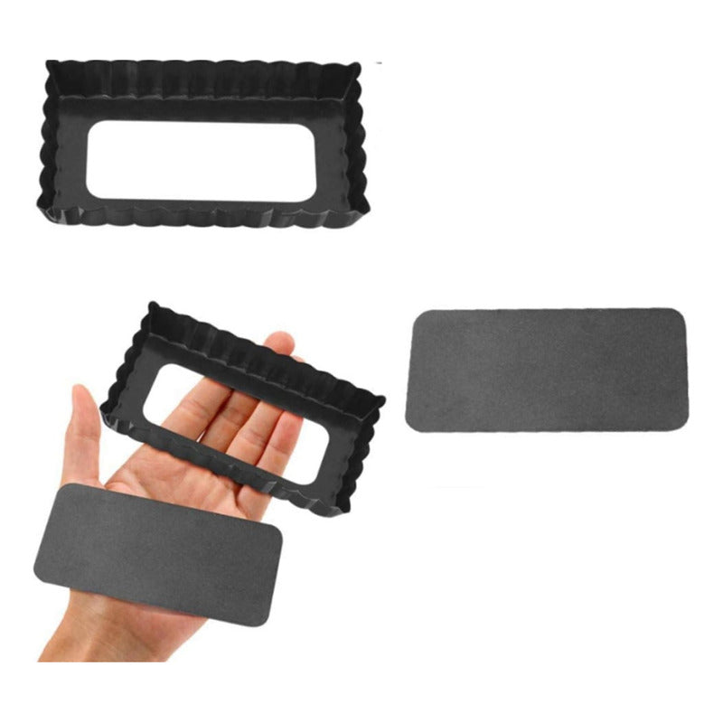 Pack X6 Moldes Desmontables Moldes Rectangular Individual Gris