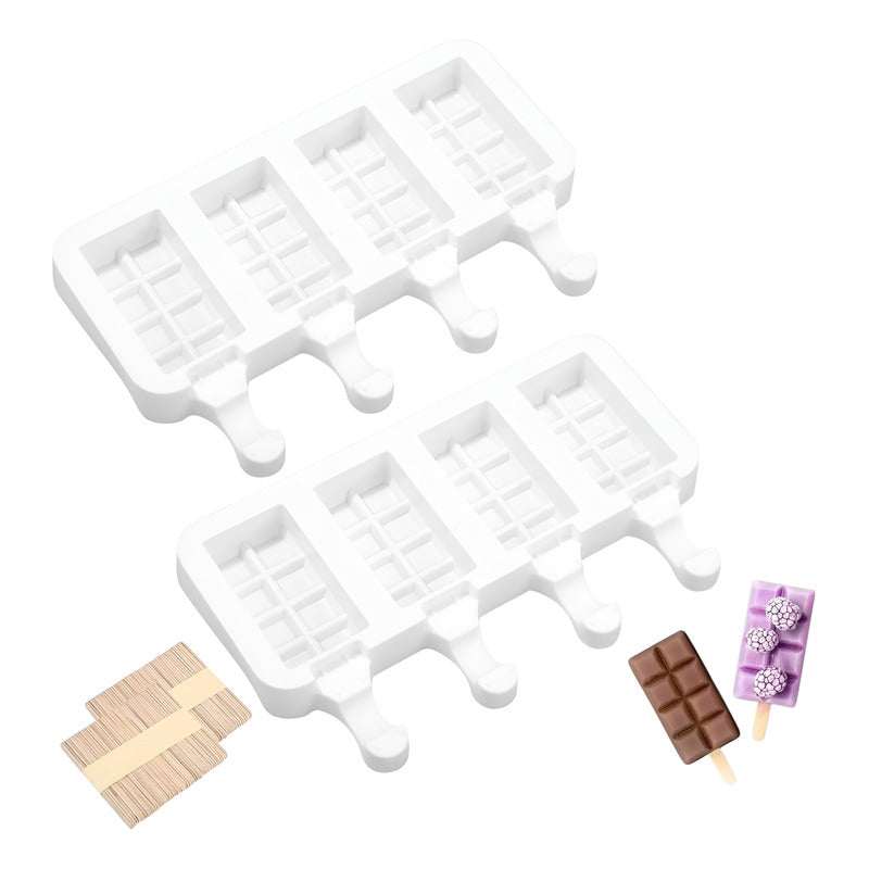 Pack X2 Molde De Silicona Para Helados Molde De Helado 051
