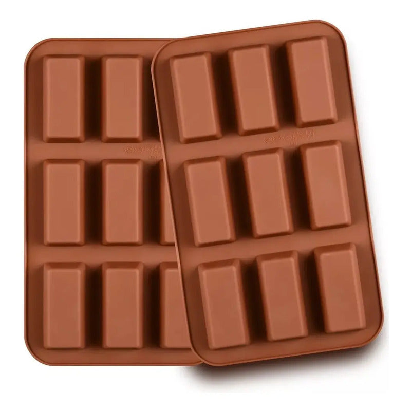 4 Moldes Silicona  Chocolate Molde De Silicona Barra Cereal Bordó