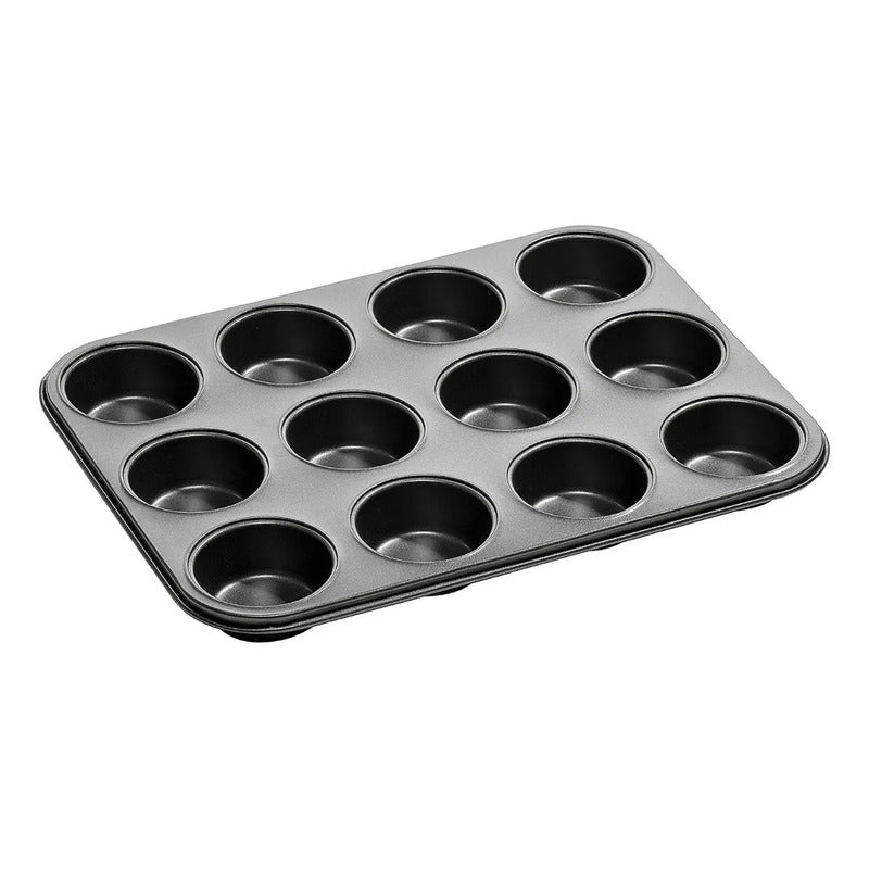 Molde 12cupcakes Molde Cupcake Molde Muffin Gris Reposteria Molde Para Tortas Molde Para Queque Insumos Reposteria Moldes Para Brownie Pasteleriacl 32089 Negro - 32089