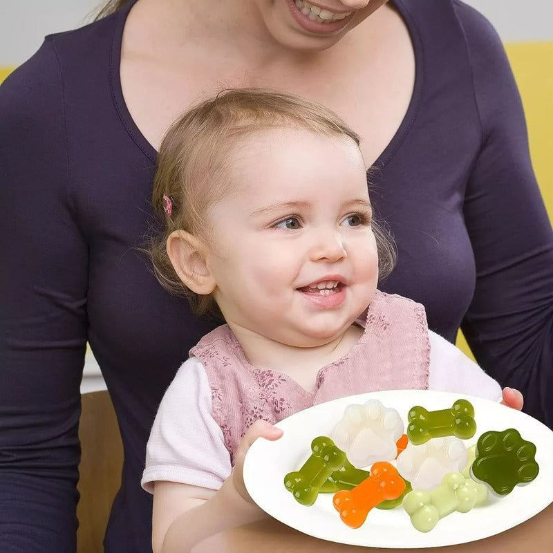 Pack X4 Molde De Silicona Moldes Silicona Moldes Huesito 18c Colores