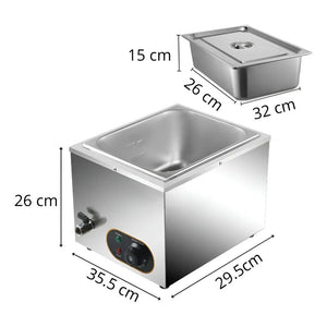 Chafer Bufetera Baño Maria Electrico Chafing Buffet Vapor 6l Bufetera Chafer Electrico Chafer Bufetera Olla Vaporera Baño María Electrico Chafer Buffet Electrico Buffet Baño Maria Pasteleriuscl