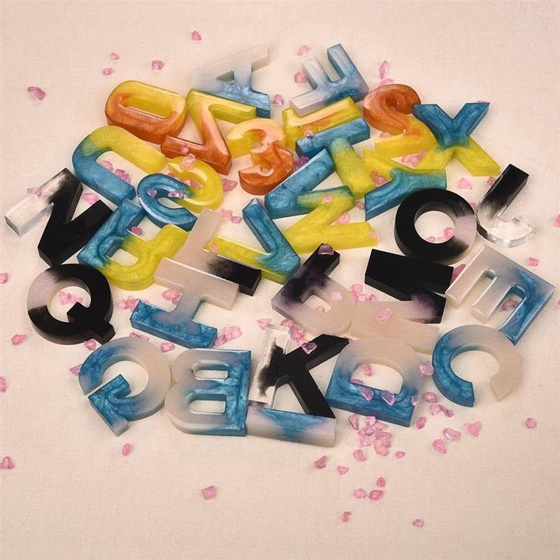 Molde De Silicona Letras Moldes De Silicona Molde De Letras  Blanco