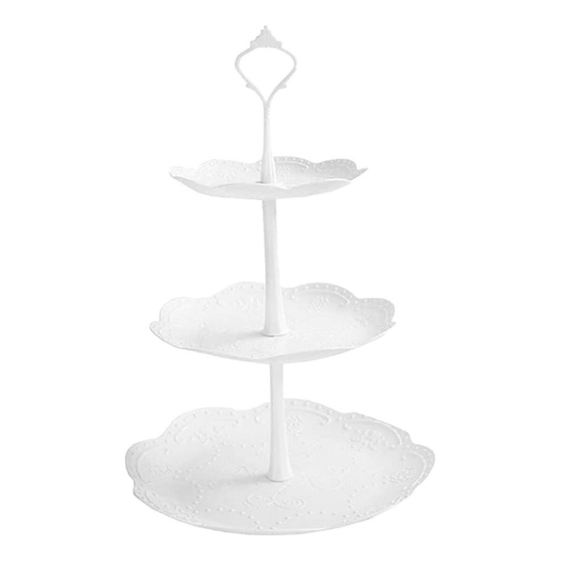 Pack X3 Porta Cupcakes Redondo Porta Cupcakes Base De Torta Blanco