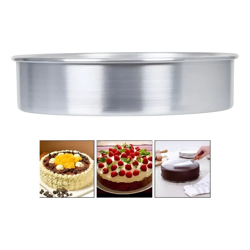 Moldes De Aluminio Para Tortas Molde Queque Molde Torta 30cm Molde Para Queque Molde Queque Aluminio Moldes Reposteria... Plateado