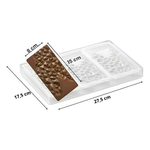 Set 2 Molde De Chocolate Molde Policarbonato Barra Cristal 3
