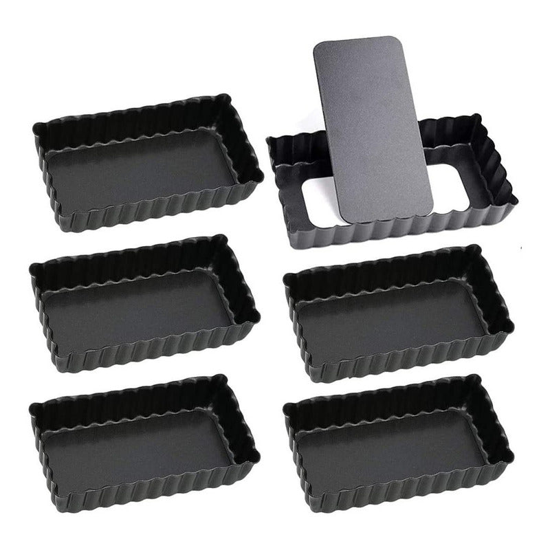 Pack X6 Moldes Desmontables Moldes Rectangular Individual Gris