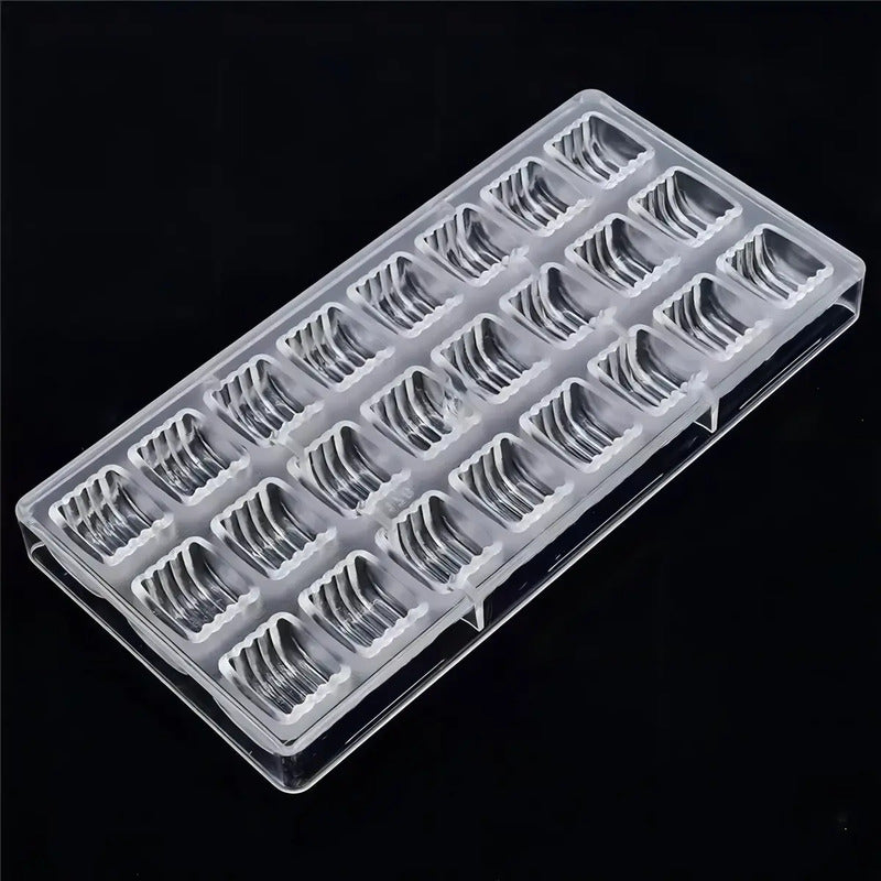 Molde Chocolate Acrilico Molde De Chocolate Molde Lineal Molde De Policarbonato Para Bombones Agujeros Para Hacer... Transparente