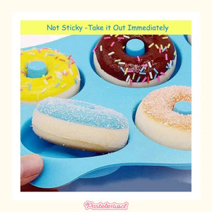 Pack X2 Moldes De Silicona Donas Moldes Donuts Molde Dona 6 Molde De Silicona Para Bagel Antiadherente Para Hornear... Multicolor.