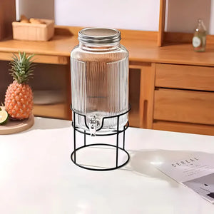 Jarros De Vidrio Dispensador De Bebidas Con Atril Jarro 5.5l Jarra Jugo Dispensadores De Bebidas Dispensador De Jugos Con Atril Dispensador Sobremesa Portatil Cocina Pasteleiuscl