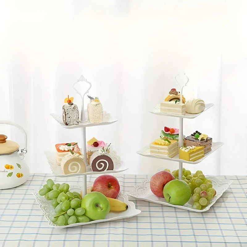 Porta Cupcakes Queques Base Mini Tortas Torre Porta Cupcake  Blanco