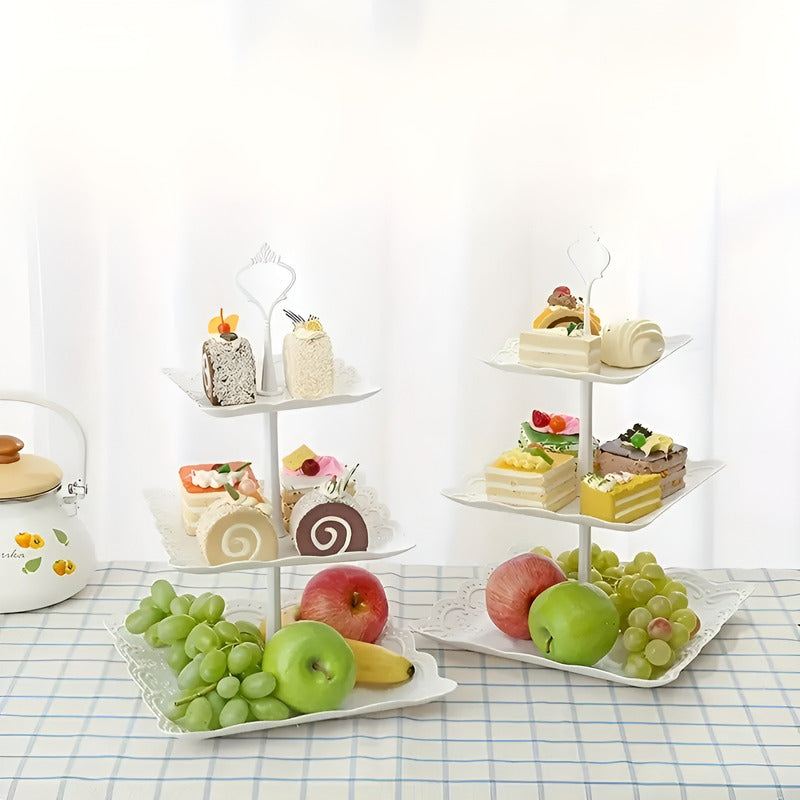 Porta Cupcakes Queques Base Mini Tortas Torre Porta Cupcake  Blanco