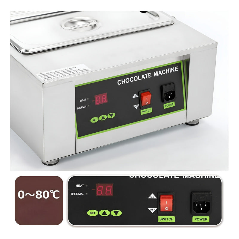 Olla Para Fundir Maquina Derretir Chocolate Olla Fondue 3cav Plateado