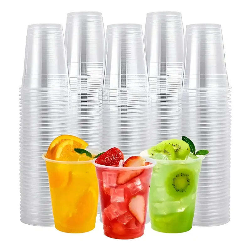 50 Vasos Plasticos Desechables Vasos Para Bebidas 13oz 400ml Vasos Plásticos Para Fiestas Vasos Desechables Vaso Para Bebidas Frías Para Servir Catering Eventos Pasteleriuscl Trasparente